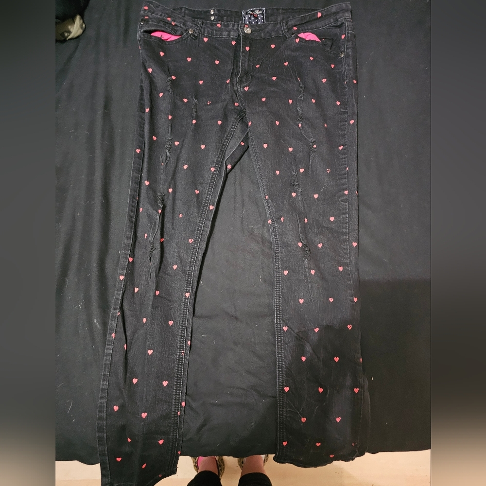 Iron Fist Brand Heart Print jeans